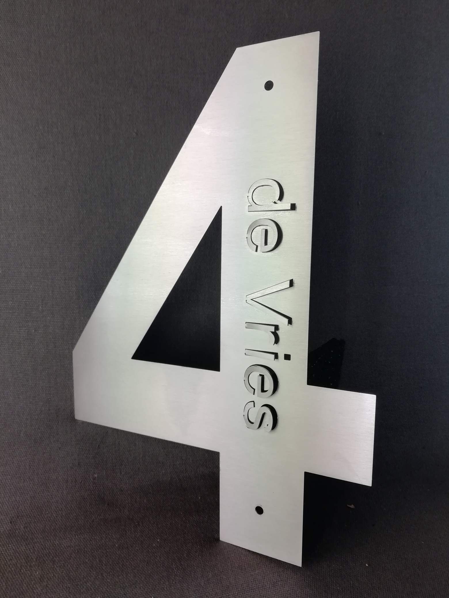 RVS huisnummer 3D, 29 cm - Metal Art