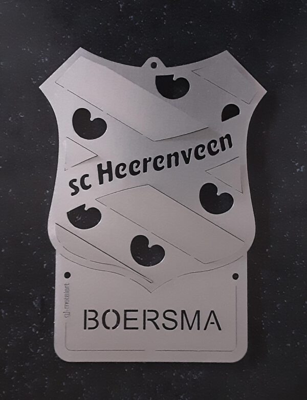 RVS naambord SC HEERENVEEN