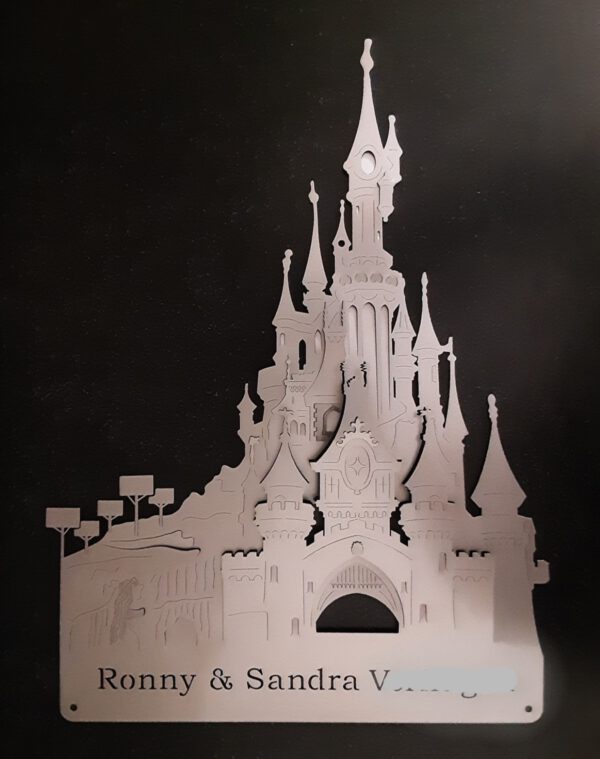 RVS Naambord Disneyland Parijs Kasteel