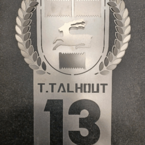 RVS naambord met huisnummer SC Cambuur #3