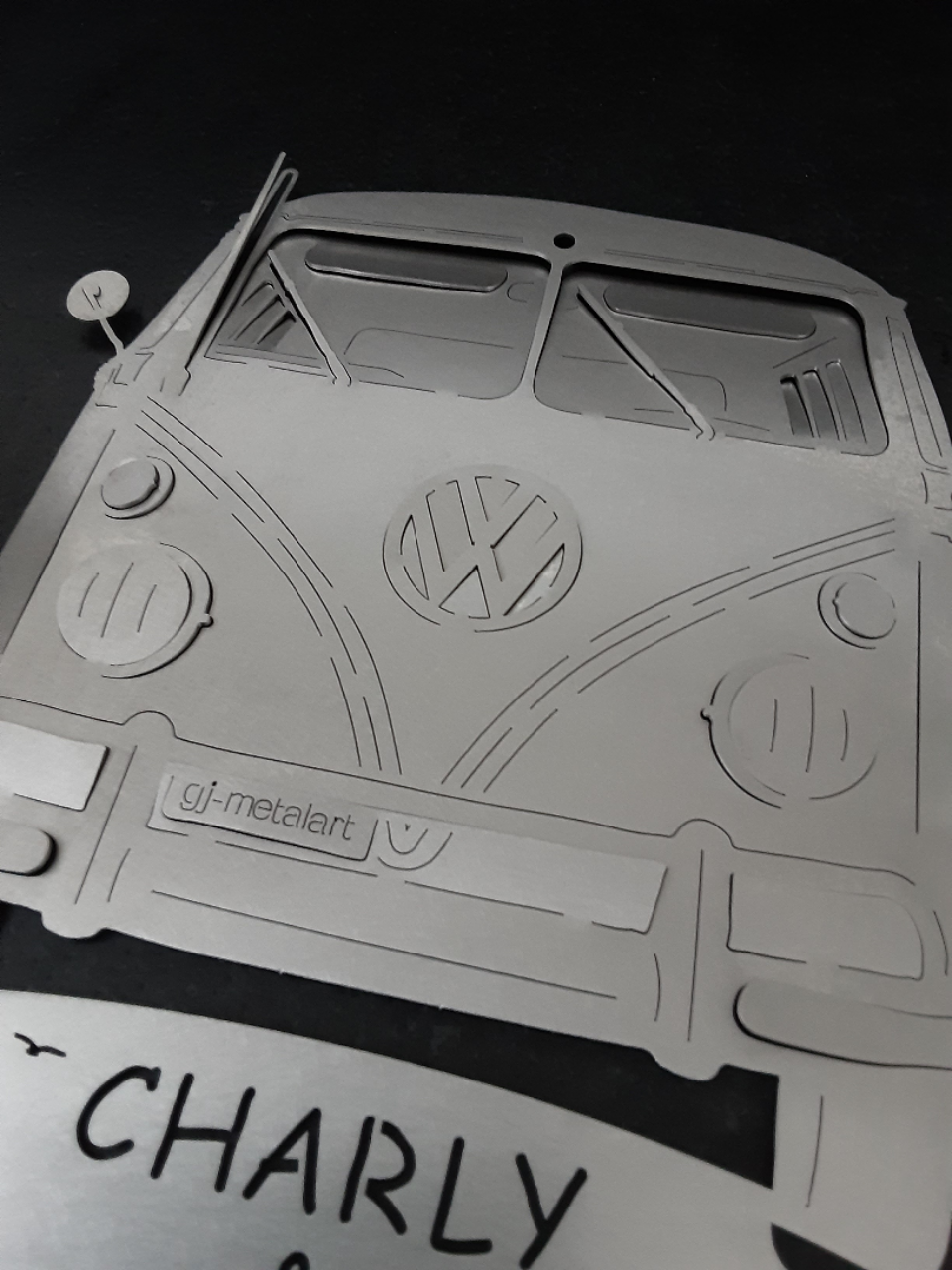 RVS naambord "VW busje" - Afbeelding 3