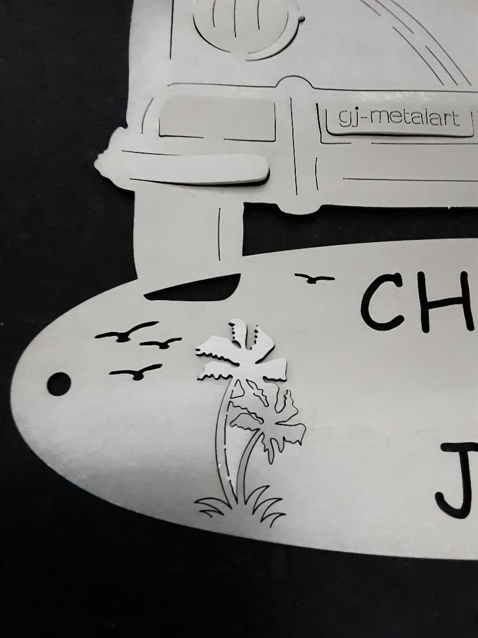 RVS naambord "VW busje" - Afbeelding 4